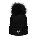 V - Logo (White) Columbia pom - pom beanie - Vital Health Global LLC