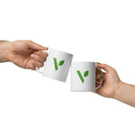 V - Logo White Glossy Mug - Vital Health Global LLC