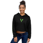 V - Logo Women's Crop Hoodie - Vital Health Global LLC