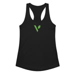 V - logo Women’s fitted racerback tank top - Vital Health Global LLC