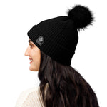 V - Logo (Green) Columbia pom - pom beanie - Vital Health Global LLC