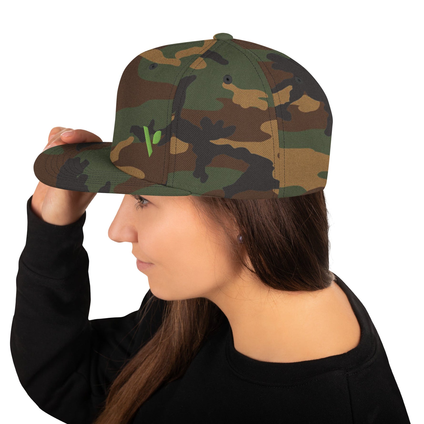 V - Logo (Offset) Snapback Hat - Vital Health Global LLC