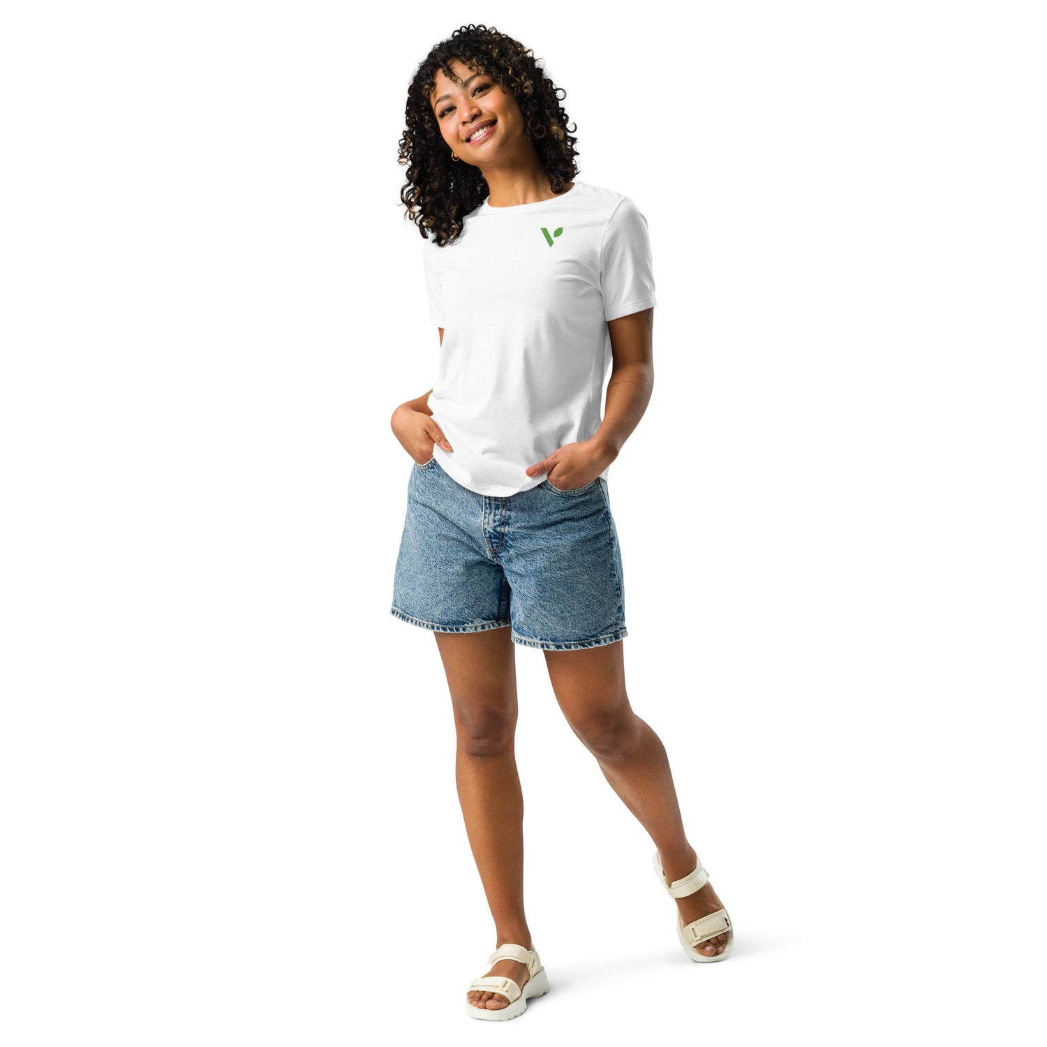 V - Logo (Small) Women's Relaxed T-Shirt - Vital Health Global LLC