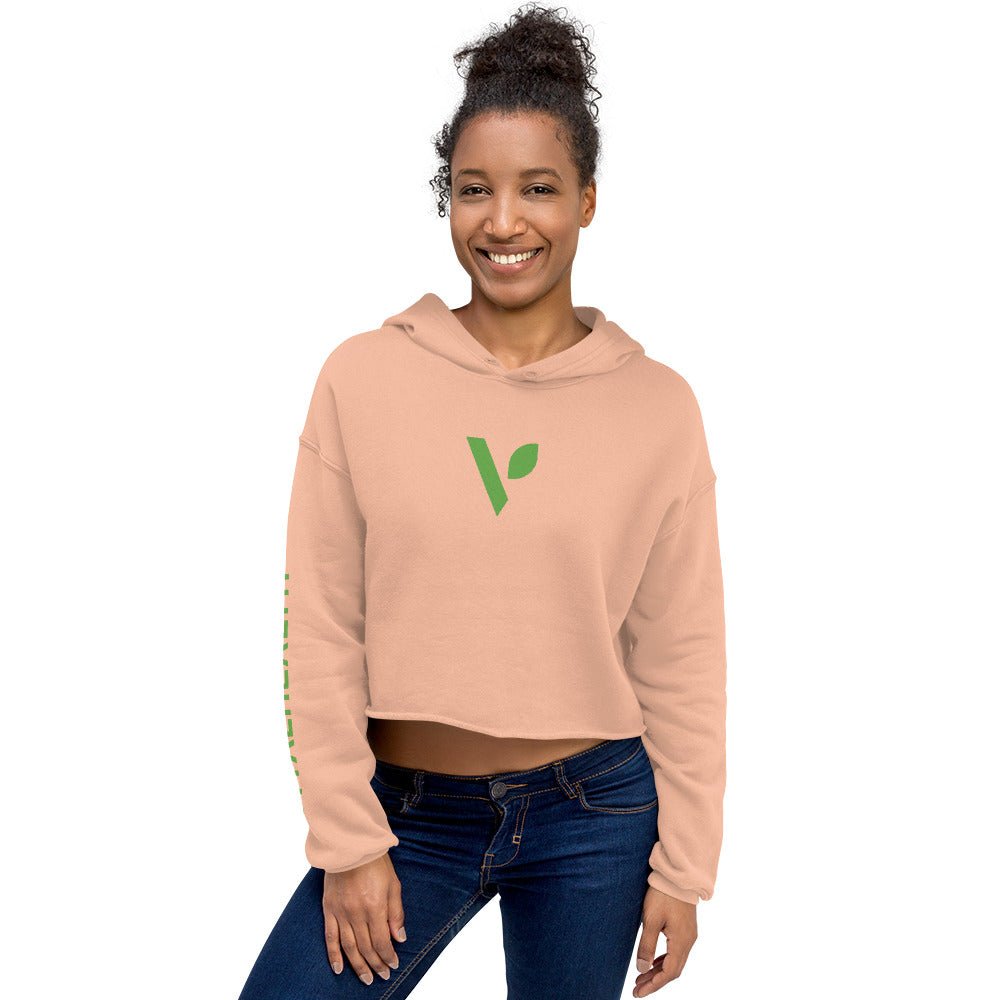 V - Logo Women's Crop Hoodie - Vital Health Global LLC