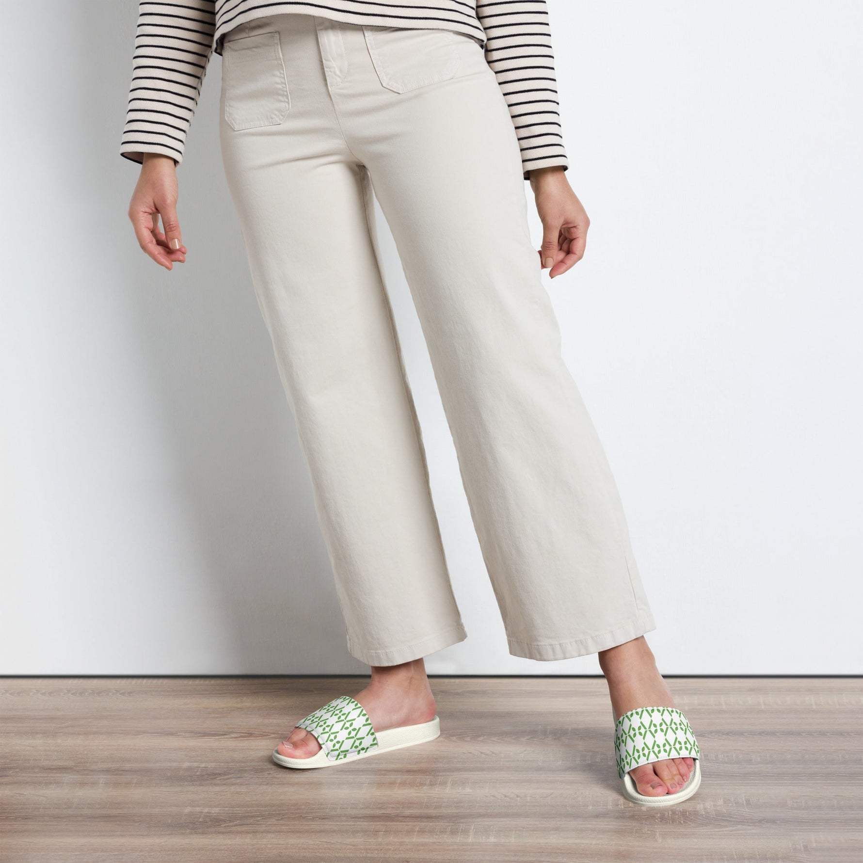 V - Pattern Women's slides - Vital Health Global LLC