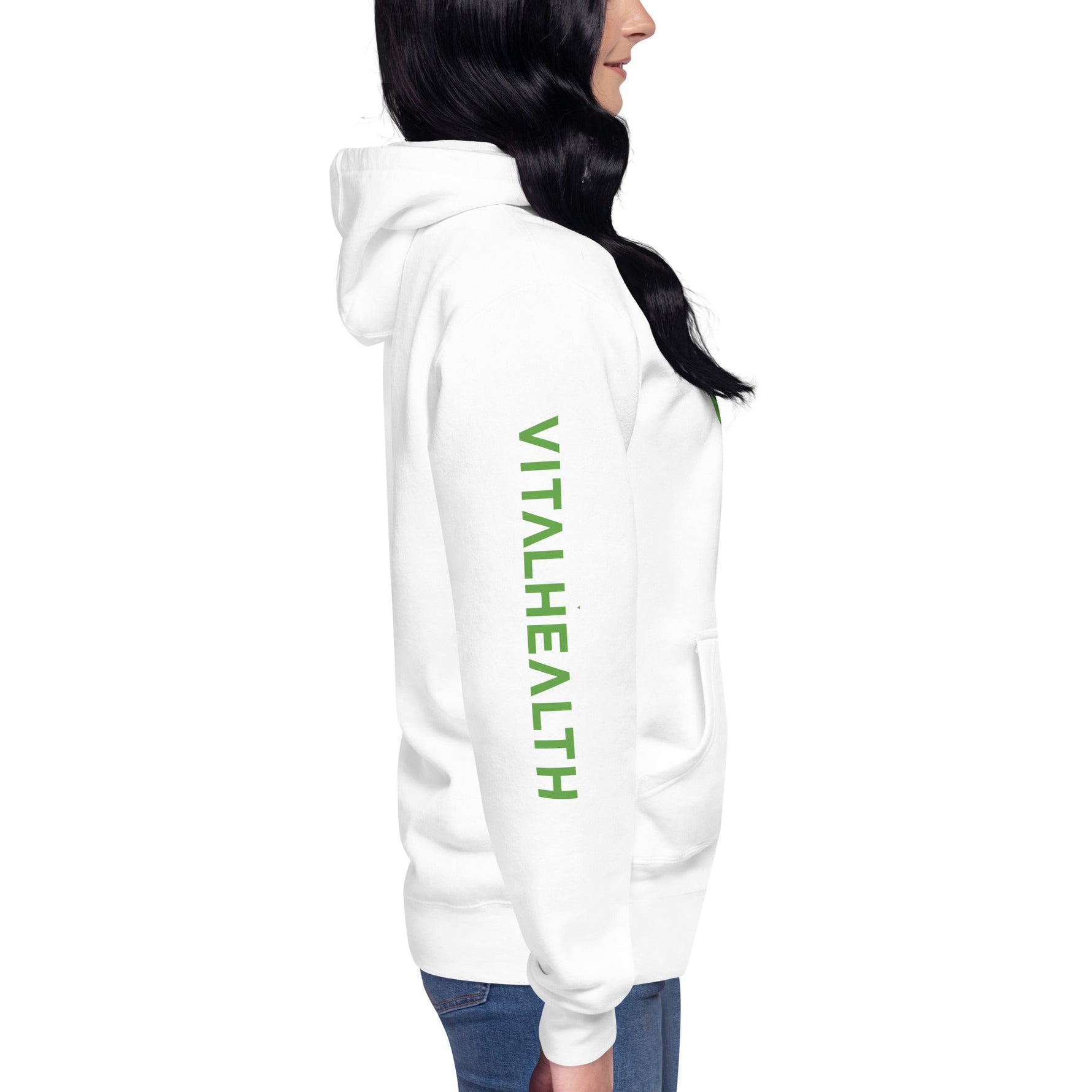 Vital Health Logo (Sleeve) Unisex Hoodie - Vital Health Global LLC